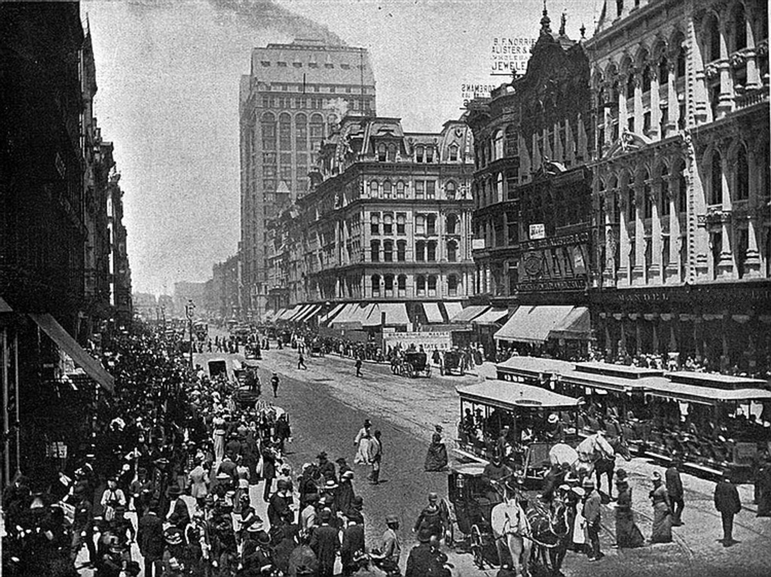 image shows chicago in 1886